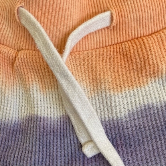 Simply Southern Tie Dye Waffle Knit Lounge Beach Shorts Peach Purple Blue Sz M - Picture 8 of 14